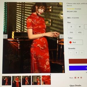 Chinese red tea ceremony dress